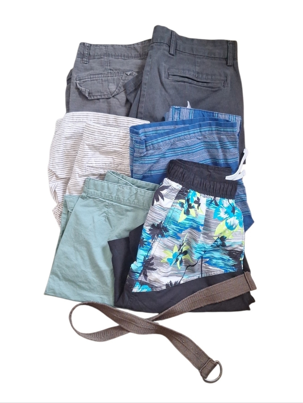 Old Navy Boys Shorts Size 16, Wonder Nation Swim Trunks and a Belt Bundle